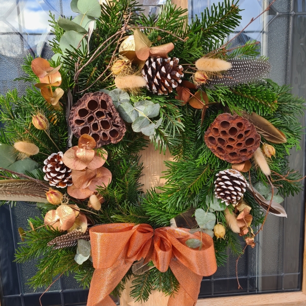 Frosty Feathers Wreath