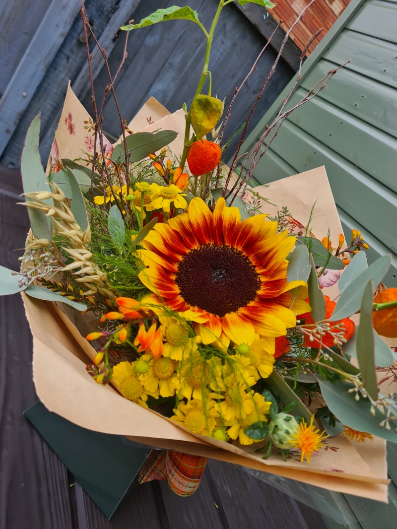 Autumn Colours Hand tied Bouquet
